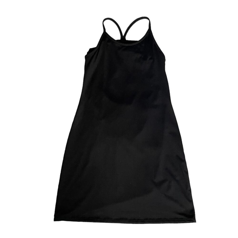 Kyodan black athletic mini dress built in shorts/bra activewear size XS